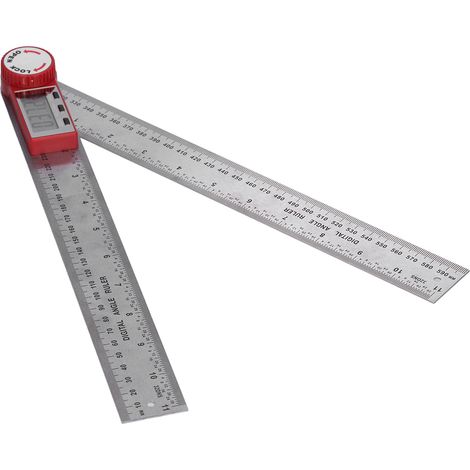 Équerre numérique 360° écran digital acier inoxydable robuste règle électronique portable pour menuiserie 300 mm (1/5)