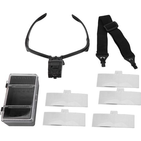 Bandeau loupe binoculaire avec 5 lentilles et lampe LED pour extension de cils et tatouage (1/5)