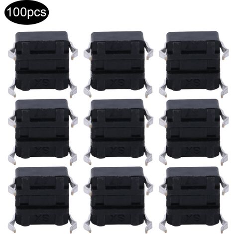 Lot de 100 mini-interrupteurs tactiles momentanés à bouton-poussoir (6 x 6 x 6 mm) (1/5)