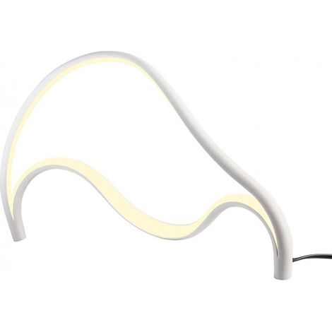 Abat-jour led redo group tempest 01-3602 01-3600 840lm 3000k lampada tavolo moderna touch dimmerabile, finitura metallo bianco