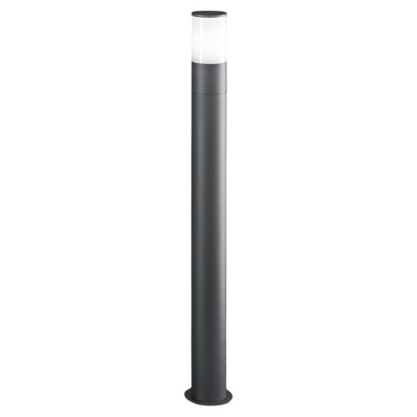 Borne de jardin Cigar avec ampoule E27 max 20W IP54, aluminium peint, borne extérieure, anthracite, hauteur 90 cm - Perenz (1/5)