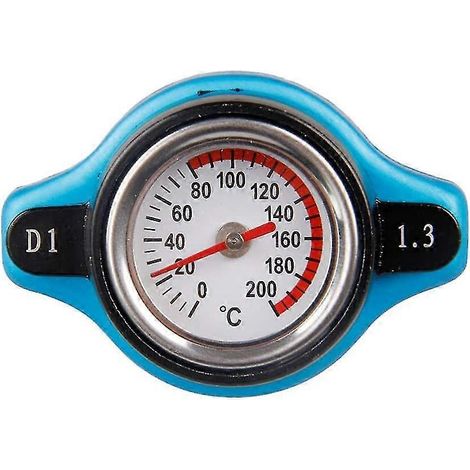 Couvercle de réservoir d'eau de voiture avec thermomètre, bouchon de radiateur, couvercle de réservoir 1,3 bar, grand (1 pièce) (1/5)