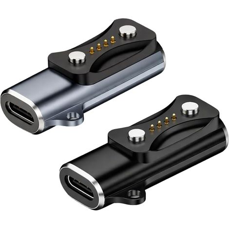 Adaptateur de charge magnétique USB-C pour Polar Vantage V3, Polar Pacer & Pacer Pro, Ignite 3 et Grit X2 Pro  chargeur portable pour Polar Vantage V3, noir et gris. (1/5)