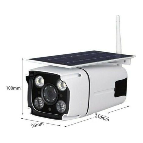 TELECAMERA CON PANNELLO SOLARE IP67 2.0MP SENSORE PIR 202 HAD WIFI DA ESTERNO