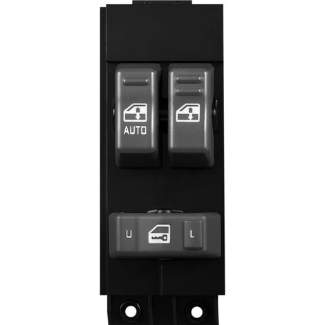 Hauptschalter für elektrische Fensterheber (Fahrerseite, grau)  Kompatibel mit Chevrolet Silverado und GMC Sierra 1500, 2500, 2500 HD und 3500 Coupé (1999–2002)  Teilenummer: 15047637