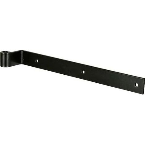 Penture droite coudée à 35 pré percée noir 38x5mm R14 en 400mm - WAELBERS - 531227.32