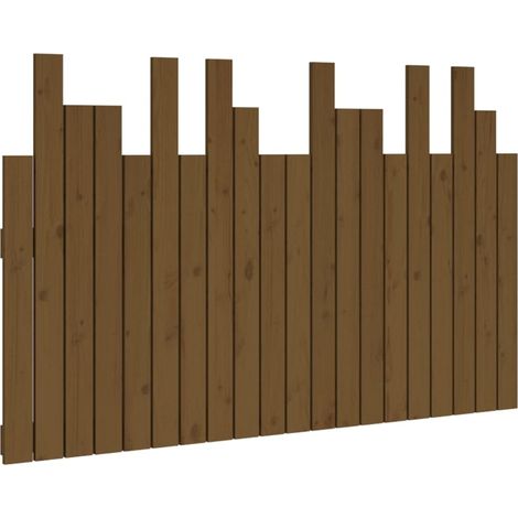 Maison Exclusive - Cabecero cama pared madera maciza pino marrón