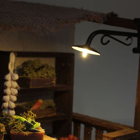 Lampione a Muro in Ferro 8 cm con Luce 3V 10366 (1/5)