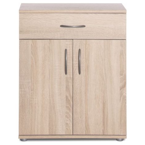 Mueble roble 57x69x29 cm con dos puertas, balda y cajón - Dalia (1/4)