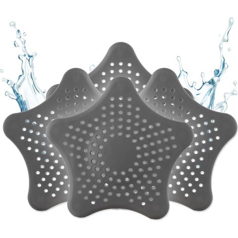 Filtre de vidange universel en silicone - Filtre à cheveux 3+1 - Filtre de douche avec récupérateur de cheveux - Filtre de vidange pour douche et cui
