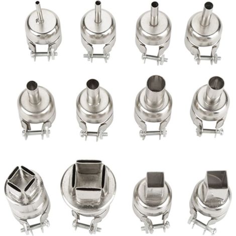 Kit de buses de pistolet thermique 12 pièces pour Station de soudage à Air chaud 850, accessoire d'outil de réparation