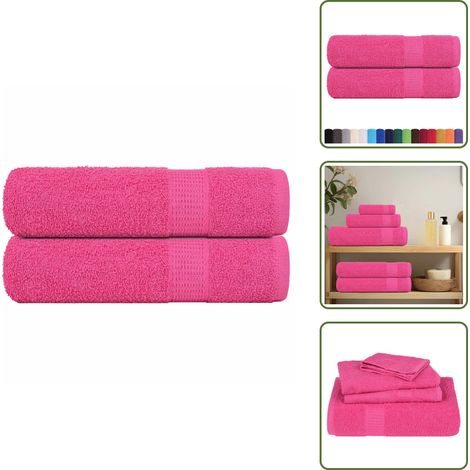 Duschtücher 2 Stk. Rosa 70x140 cm 360 g/m² 100% Baumwolle - Duschtuch - Duschtücher - Handtuch - Badetuch (1/5)