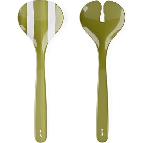 Cubiertos de ensalada Riviera en verde avocado 29,8x10x1,7