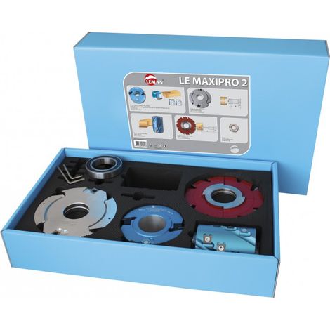 Leman – Coffret spécial toupie alésage 50 – Porte-outils pour bois dur – Fraise à rainer extensible ø 160 – Roulement ø80 (1/5)