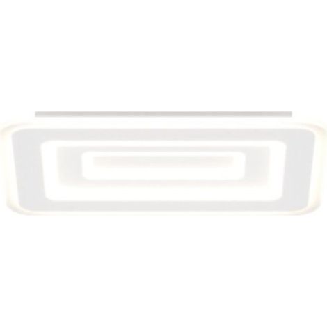 Plafoniera moderna top light zoom 1220 rp led cct switch metallo, finitura metallo bianco
