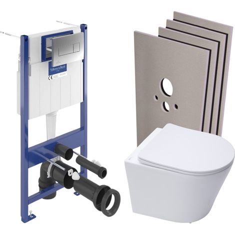 ViConnect Pro S WC-Paket Villeroy & Boch + WC Swiss Aqua Technologies + SoftClose-Sitz + Platte (VCNINFI2SBCHDE)