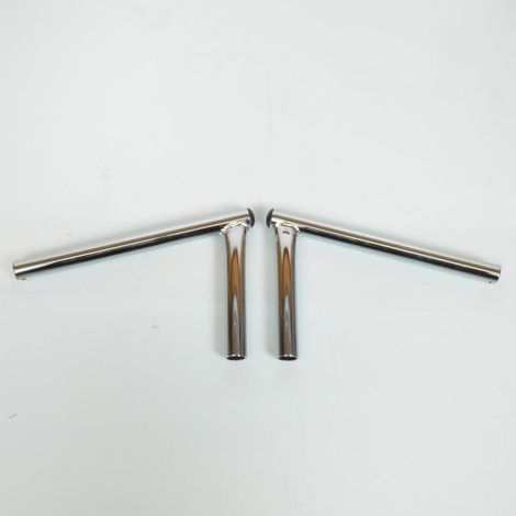 paar halber lenkerwinkel verchromter stahl für moped peugeot 103 (1/3)
