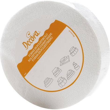 Decora 0173901 Basi tonde in polistirolo ideali per esercitazioni e per realizzare torte a piani dall'aspetto perfetto, Dim. Ø 30 X H 5 CM (1/4)