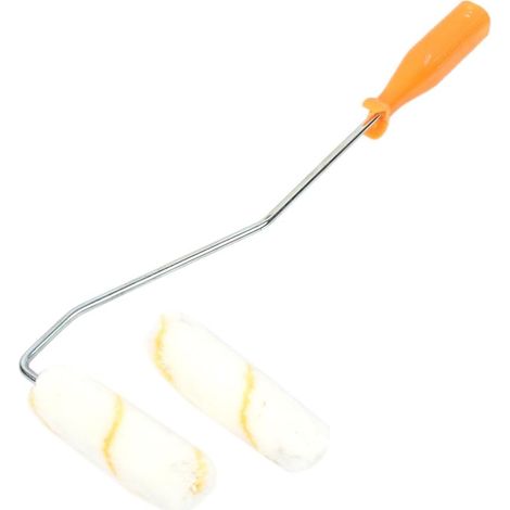 Orange Kunststoffgriff Farbroroller Pinsel 4' 'w 1 Stück Abdeckung Haus Boden Wanddekoration (1/2)
