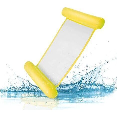 1 Pièce Lit Flottant Hamac À Eau Gonflable Confortable Chaise Longue De Loisirs Flotteur Portable Piscine Flotteur De Plage pour Adultes Et Enfants (Jaune) (1/5)