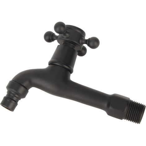 G1/2-Zoll-Wandarmatur aus antikem Messing für Waschmaschinen, Einzel-Kaltwasserhahn (1/5)