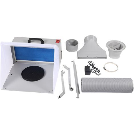 HS-E420DCLK Mini foldable paint extractor for arts and crafts, airbrush booth kit, toys for model making and inkjet printing enthusiasts. (1/5)