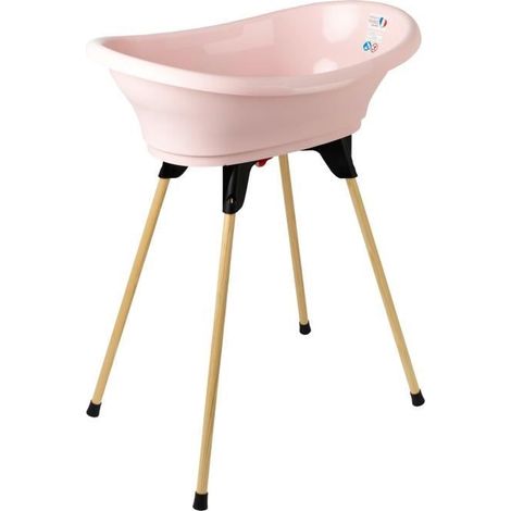 THERMOBABY KIT BAIGNOIRE VASCO Rose Poudre : baignoire + pieds + tuyau de vidange (1/5)