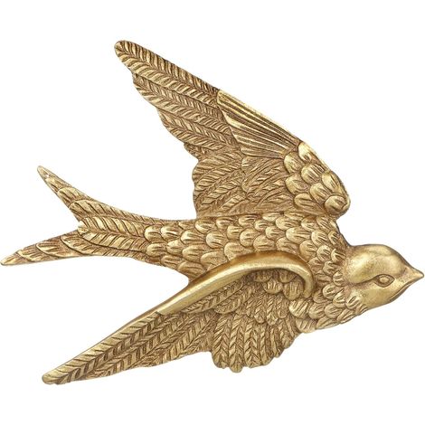 Pendentif Hirondelle Rétro Or en Résine , Décoration Murale pour Maison (1/5)
