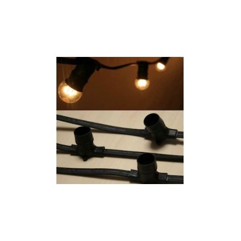 Guirlande Guinguette 15 mètres - Pour Culot B22 - 40 lampes - Chromex (1/3)