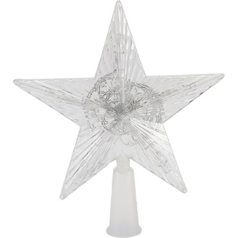Étoile Décorative Pour Arbre De Noël - 31 LED - 6 Couleurs - Acrylique - IP44 - 3 W - 22 x 5,6 cm - 1 Pièce (1/5)