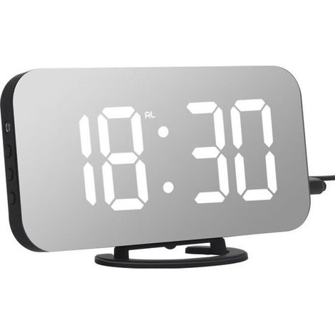 Réveil Adoric, Horloge numérique avec grand affichage à DEL facile à lire de 6,5 po, mode de gradation, deux ports de chargeur USB (1/4)