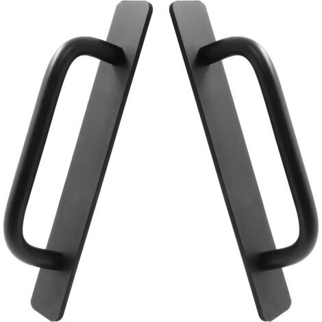royaluxe-2 Pièces Poignées de Meuble Autocollantes, Autocollants de Poignée de Porte Coulissante, Noir Poignee Porte Coulissante, Poignées de Portes Adhésives pour Portes et Fenêtres, Armoires, Tiroir