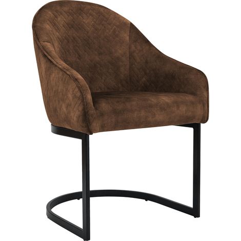 Chaise de salle à manger Jarik velours Café (1/5)