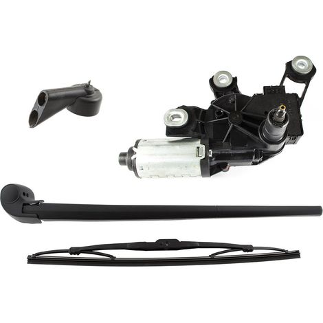 Kit Audi A4 B8 / Avant 2007- : moteur d'essuie-glace + bras d'essuie-glace arrière + balai + gicleur de lave-glace arrière (3 pièces)
