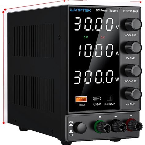 Alimentation électrique DC, sortie 30V 10A, ports USB doubles (1/2)