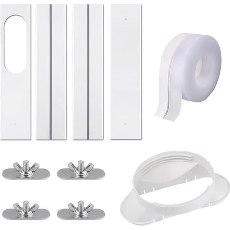 Kit de ventilation pour fenêtre de climatiseur portable, panneau PVC réglable renforcé et joint d'étanchéité universel (1/5)