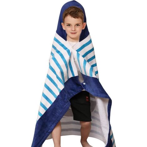Serviette de bain cape à capuche séchage rapide pour enfants, 76 cm