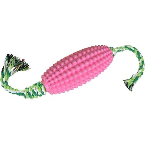 Maisförmiges Kauspielzeug, kompatibel mit Hunden, Hundezahnbürste, robustes interaktives Spielzeug, geeignet für kleine, mittlere und große Hunde (Rosa) (Ho) (1/5)