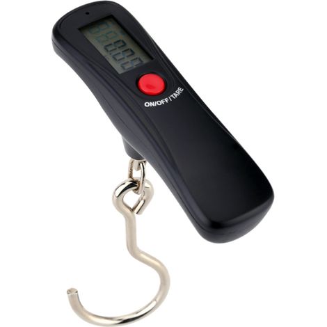Balanza electrónica digital portátil, 50 kg/10 g, para colgar equipaje, retroiluminación azul. (1/5)