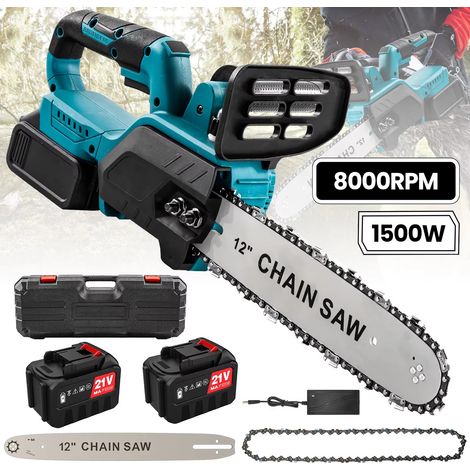 Tronçonneuse à Chaîne Sans Fil 1500 W, Guide 12", Outil d’Élagage et Coupe du Bois, Compatible Batterie 18 V (1/5)