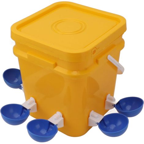 Automatische Hühnertränke mit 12-Liter-Handtränkebehälter, geeignet für Gänse und Enten + großer blauer Behälter + schwarze Schrauben (1/5)