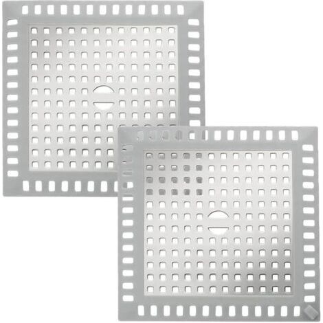 Lntyq 2 pièces Bouchon Evier Cuisine Carré,Protection de Drain,Filtre de Couverture de Drain de Baignoire,Couvercles de Drain de Douche avec Ventouse, pour Évier de Douche Baignoire,12.3 x 12 (1/5)
