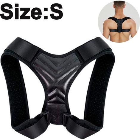 Correcteur De Posture - Soutien Claviculaire Réglable Pour Dos Haut - Soulagement Des Douleurs Cervicales Et Dorsales - Noir - Taille S M L (1/5)