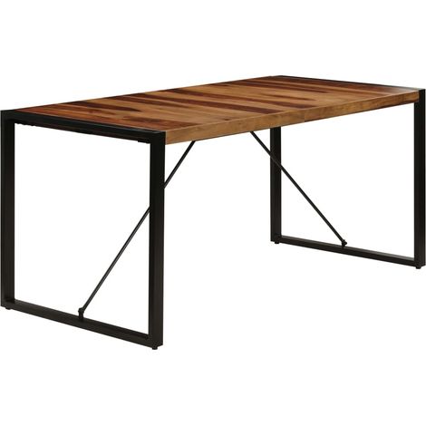 Table de salon salle à manger design 160x80x75 cm bois de sesham massif