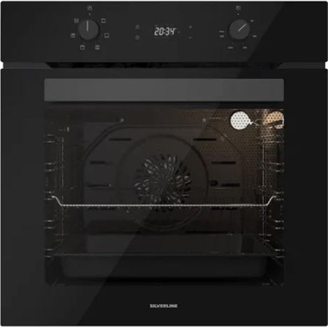 SILVERLINE BO6504B02 Forno Elettrico Multifunzione da Incasso Capacita' 72 Litri Classe energetica A 8 programmi 60 cm Nero