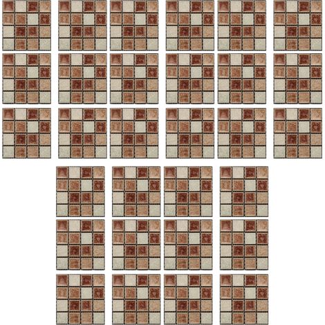 Carrelage Mural Auto-Adhésif - Carrelage 3D 15x15 cm - Pour Salle De Bain Cuisine Dosseret - 30 Pièces (1/5)