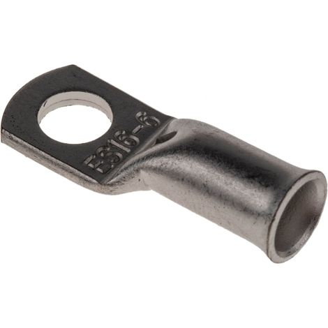 Cosses à œillet RS PRO, Non-isolé, 16mm², 6mm, 11mm (1/2)