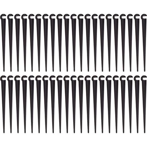 Piquets de support de tuyau d'irrigation Piquets de tuyau de support Outils de jardinage d'irrigation goutte à goutte en plastique,Convient pour tuyau d'irrigation en PVC de 47 mm , paquet de 100 (dia