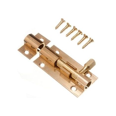 One Stop DIY Lot de 12 verrous de porte coulissants en laiton 50 mm