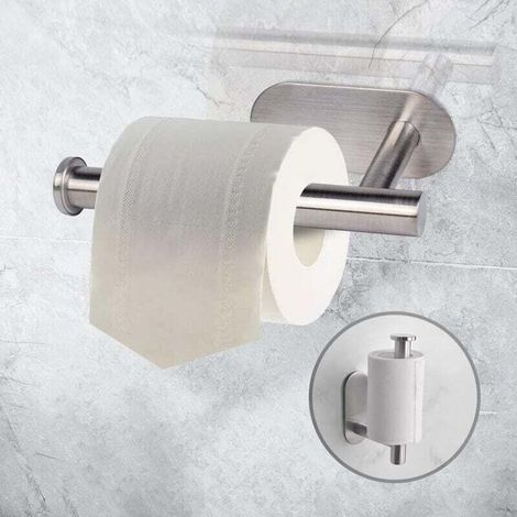 Porte Papier Toilette Auto-adhésif - Derouleur Papier Toilette WC sans Perçage, Support Mural en Acier Inox pour Salle de Bain-Fei Yu